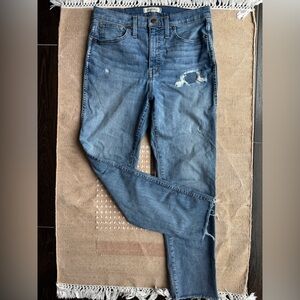 Madewell Distressed Skinny Jeans, Size 28